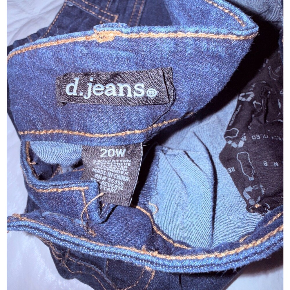 d. jeans Size 20 W Women's Stretch Jeans Dark Wash NO FLAWS/MINT - Picture 5 of 7